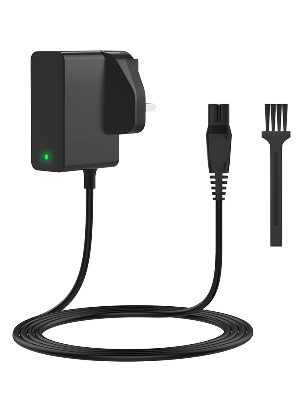 15V for Philips Shaver Chager HQ8505 Cable UK for Series 5000, 7000, 9000 Beard Trimmer S5465, MG7930, S3233, BT5502, BT9810, MG7790 MG7750 Electric Razor Aquatouch UKCA Power Lead(Light/Brush)