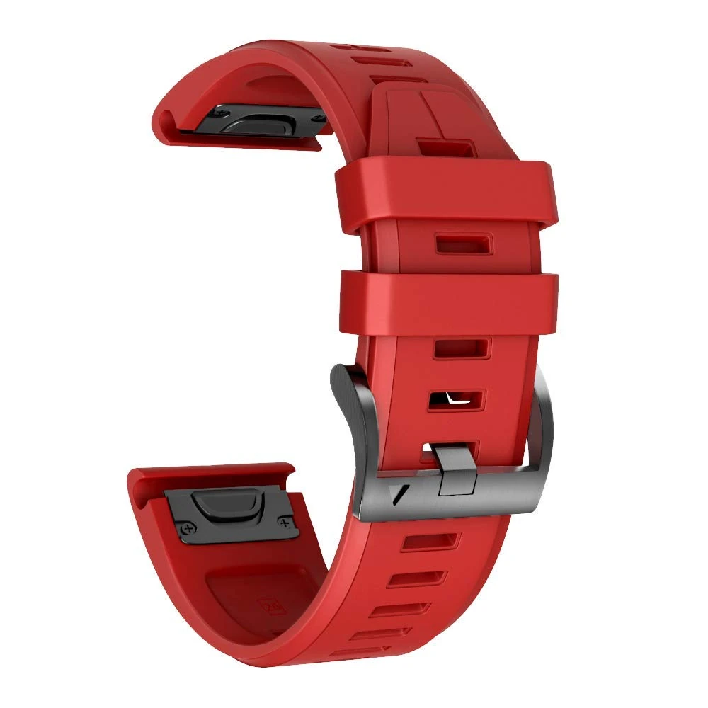 NotoCity for Garmin Fenix fenix 5x/6x pro/6x/5x Plus strap, 26mm Watch Strap for Garmin Fenix 7x/7x Pro/8 51mm, Fenix 3/3 HR Silicone Quickfit Strap(Red)