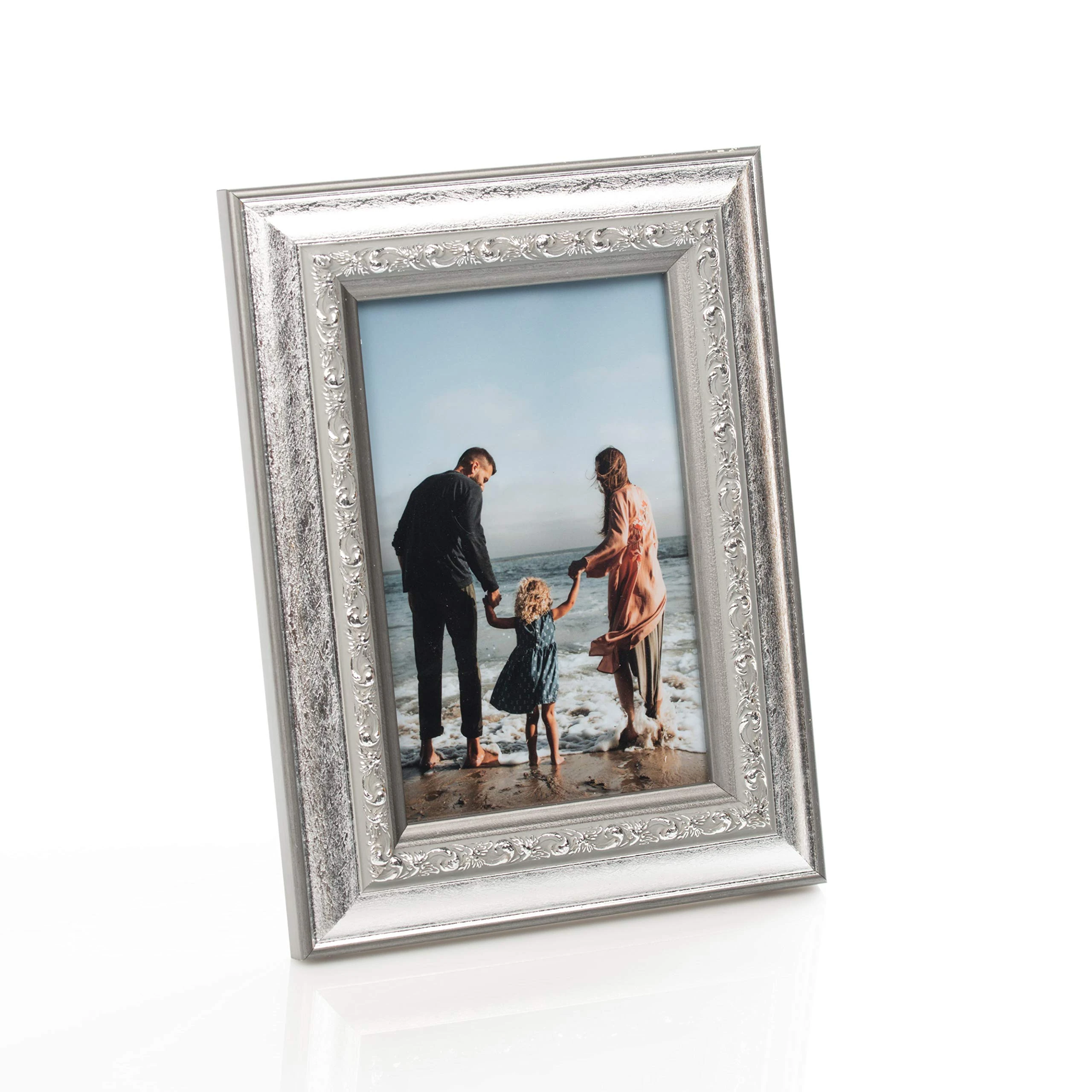 Baroque Style Classic Photo Frame - Perfect Size for 4x6 (10x15 cm) Pictures | Use Wall Mounted or Free Standing to Perfectly Fit Your Home | Photoframe for Cherished Memories