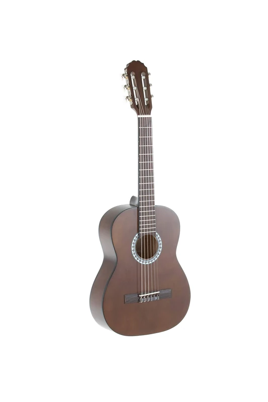 GEWA classical guitar, Basic guitar, basswood body, pakkawood fingerboard, chrome-plated machine heads, 1/2 walnut-coloured