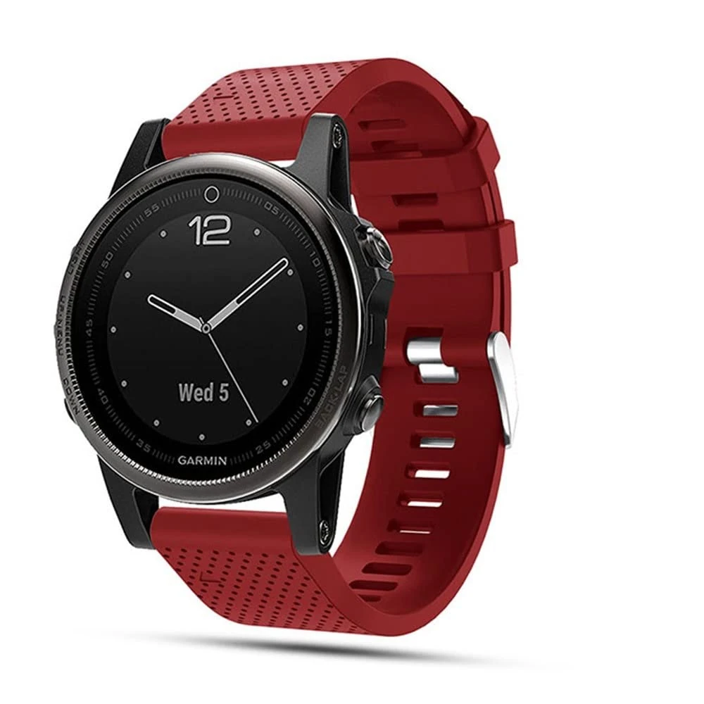 TOPsic Fenix 5S Strap, Silicone Watch Strap 20mm Replacement Band for Fenix 5S/Fenix 5S Plus/Fenix 6S/Fenix 6S Pro/Fenix 7S/Fenix 7S Solar/Fenix 7S Sapphire Solar