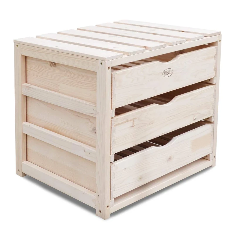 HABAU Natural Wooden Storage Box 50 x 40 x 45 cm