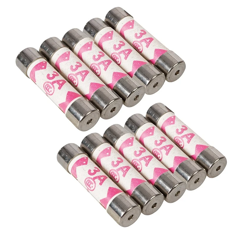 Nartel® BS1362 Fuse Cartridge 3 amp for UK plugs (Pack of 10)