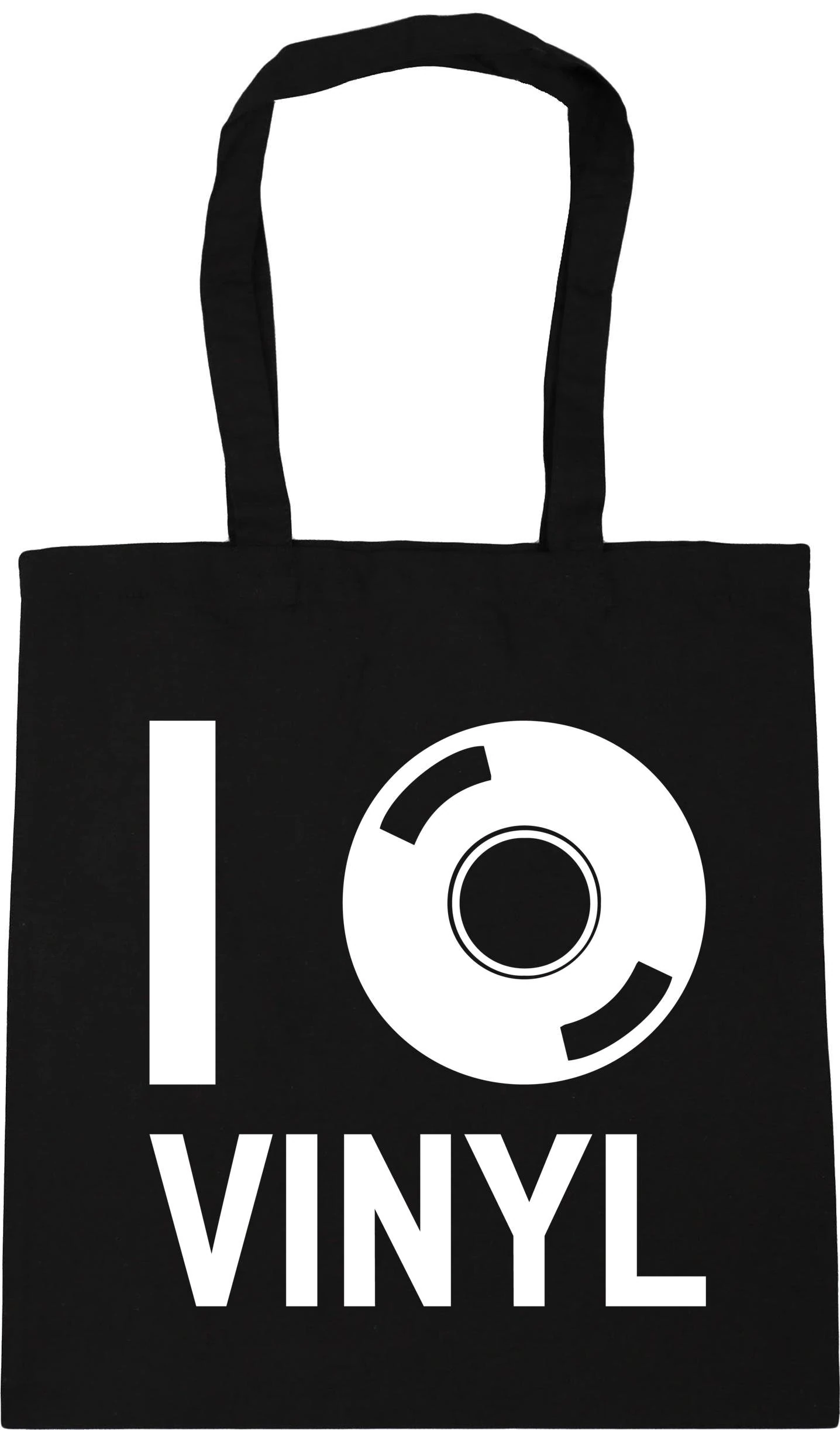 Hippowarehouse I love vinyl Tote Shopping Gym Beach Bag 42cm x38cm, 10 litres