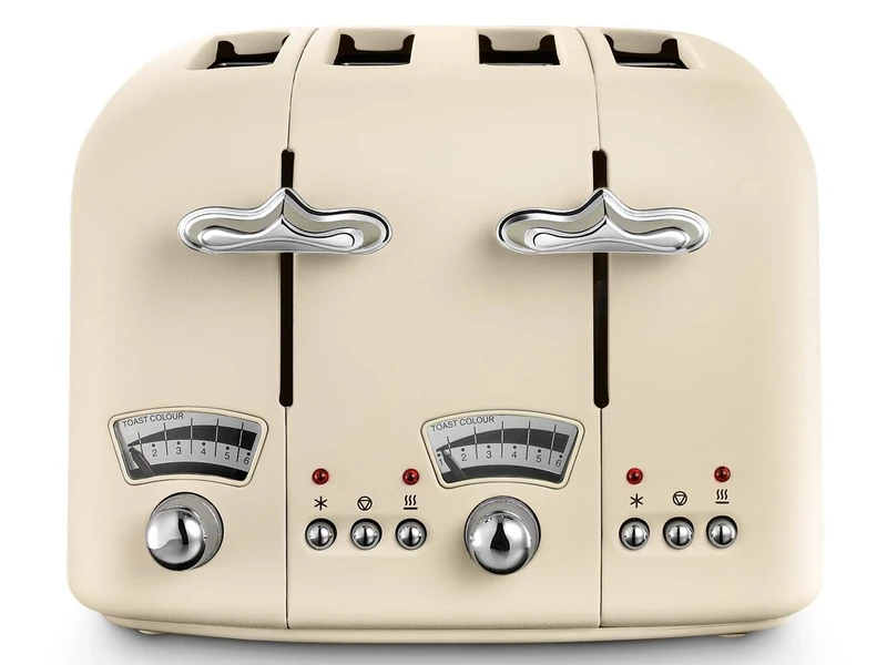 De'Longhi Argento Flora CT04.BG 4 Slice Toaster - Beige