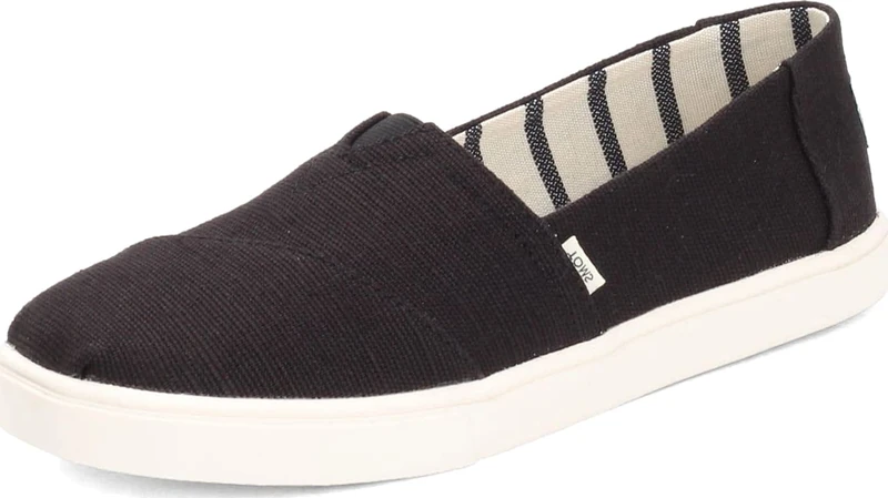 TOMS Women's Alpargata Cupsole Sneaker, Black, 4.5 UK