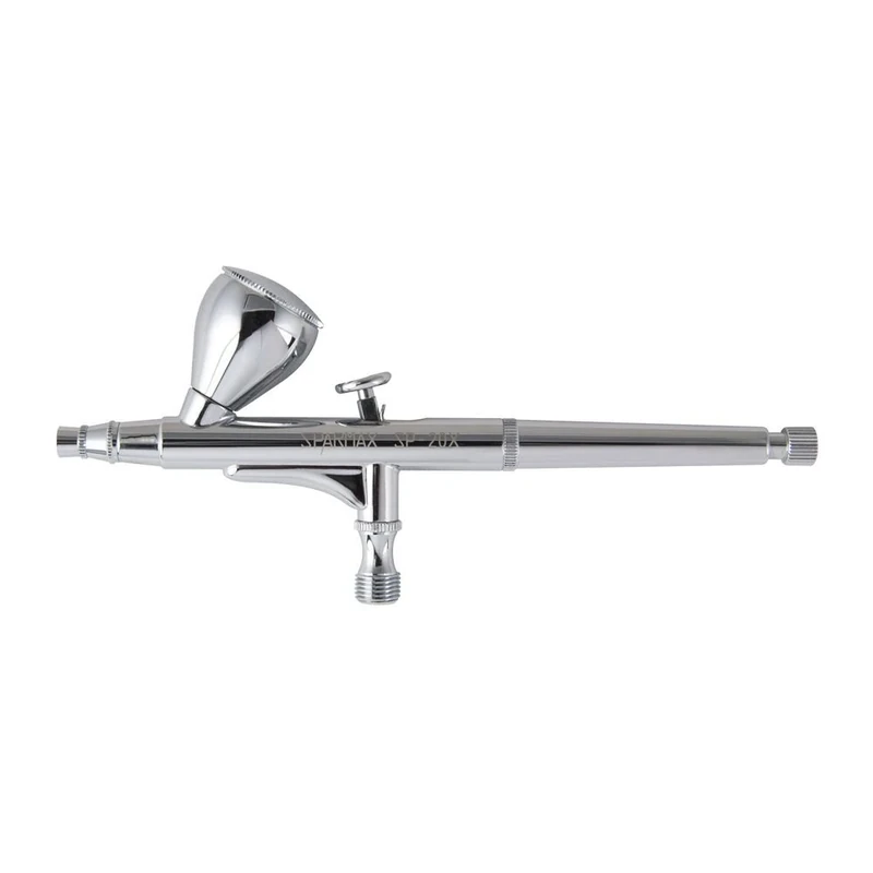 SPARMAX Dual Action Gravity Airbrush, Chrome, 0,2 mm