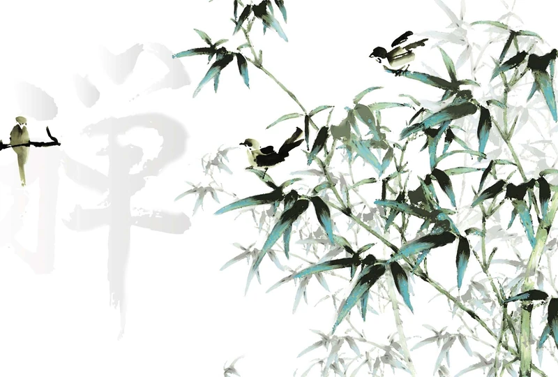 Scenolia Decorative Tapestry Poster Chinese Painting 3 x 2.70 m XXL HD Quality - Image 1