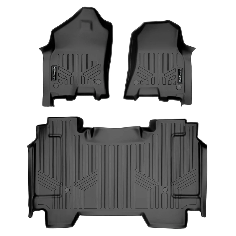MAXLINER Custom Fit Floor Mats 2 Row Liner Set Black for 19-20 Ram 1500 Crew Cab without Rear Underseat Storage Box