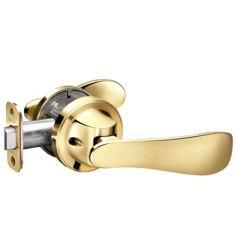 Yale P5101302 Navis Paddle Lever, Polished Brass, Passage