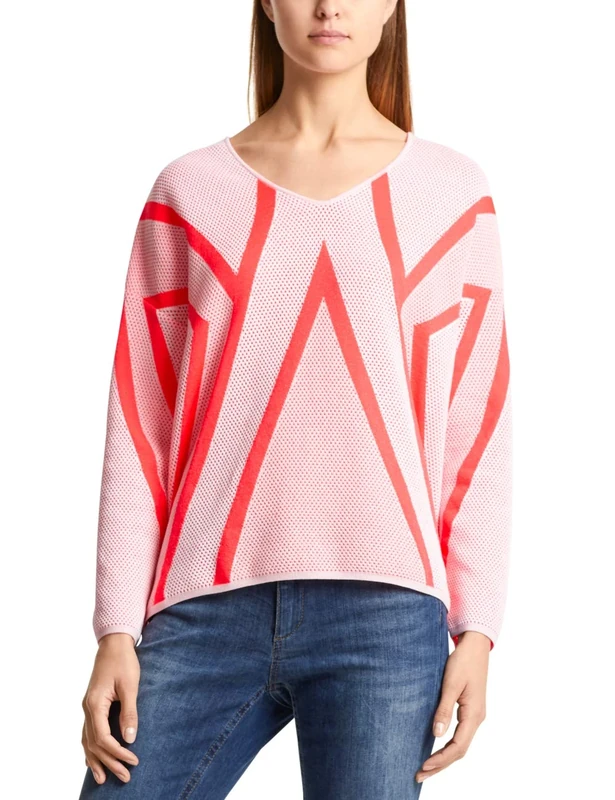 Marc Cain Sports Women's Ls 41.28 M20 Pullover Sweater, Multicoloured (Macaroon 211), 8 - Image 1