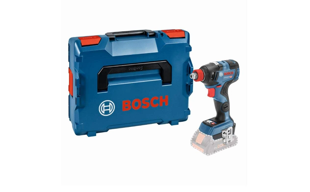 Bosch Professional 18V System Cordless Impact Driver GDX 18V-200 C (max. torque: 200 mm, 1/4" internal hexagon and 1/2" external square, Connect Ready, without battery/charger, L-BOXX)