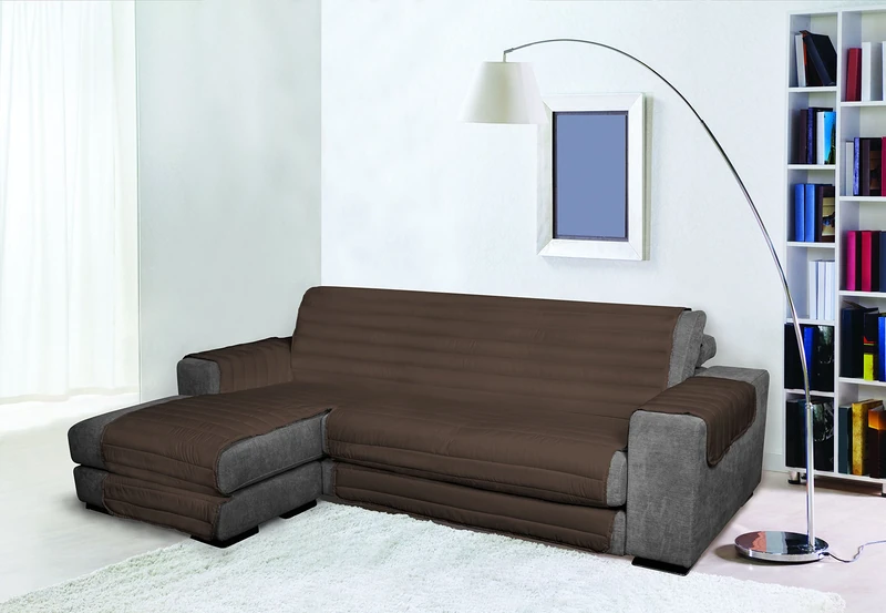 Italian Bed Linen Trendy Waterproof and Doubleface sofa cover, Brown 190cm, 100% microfiber