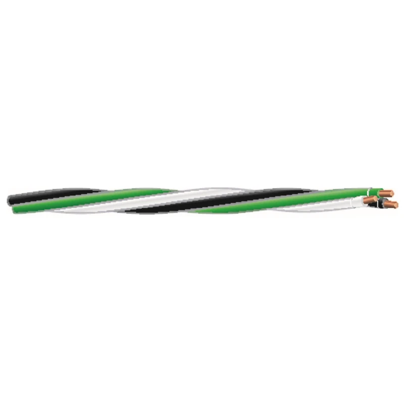 250 ft. 12/3-Gauge Black/White/Green Solid CU THHN Tri- Wire