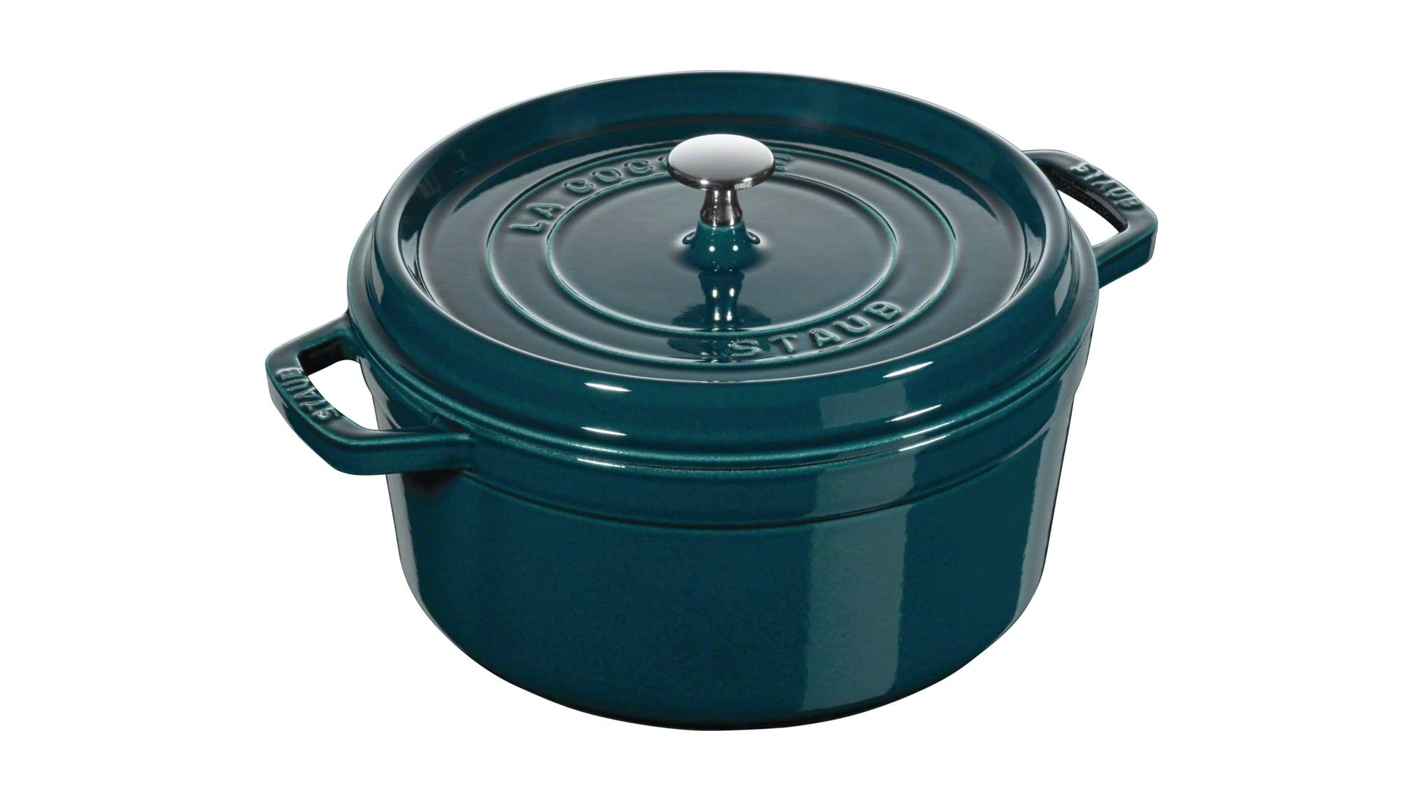 STAUB Cast Iron Roaster/Cocotte, Round, 26 cm, 5 L, La Mer