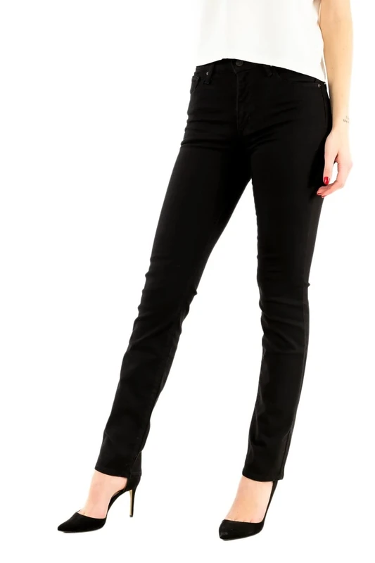Levi's Women's 724 High Rise Straight Jeans, Night is Black, 26W / 30L