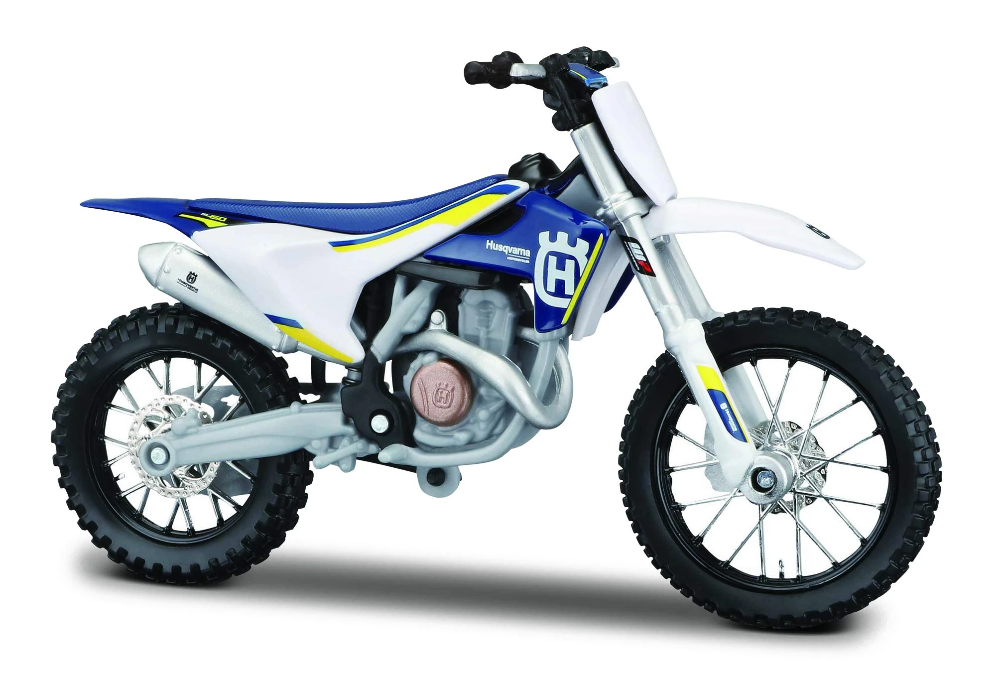 Maisto HUSQVARNA FC 450 MOTORBIKE - 1:18 Scale - Incredibly Detailed Die-Cast Replica Collectible Motorcycle Model, Blue