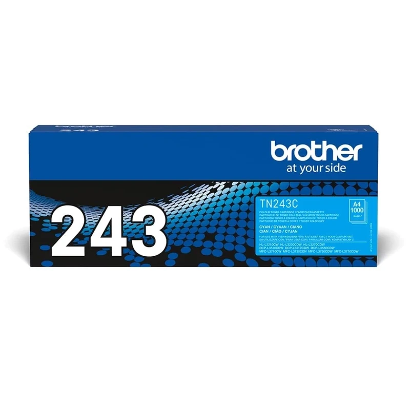 Brother TN-243C Toner Cartridge, Cyan, Single Pack, Standard Yield, Includes 1 x Toner Cartridge, Brother Genuine Supplies