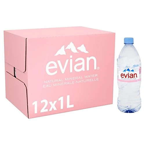 Evian Still Natural Mineral Water 12 x 1L