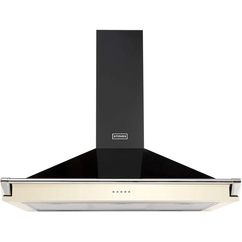 Stoves Richmond S900 90cm Chimney Cooker Hood with Rail - Cream