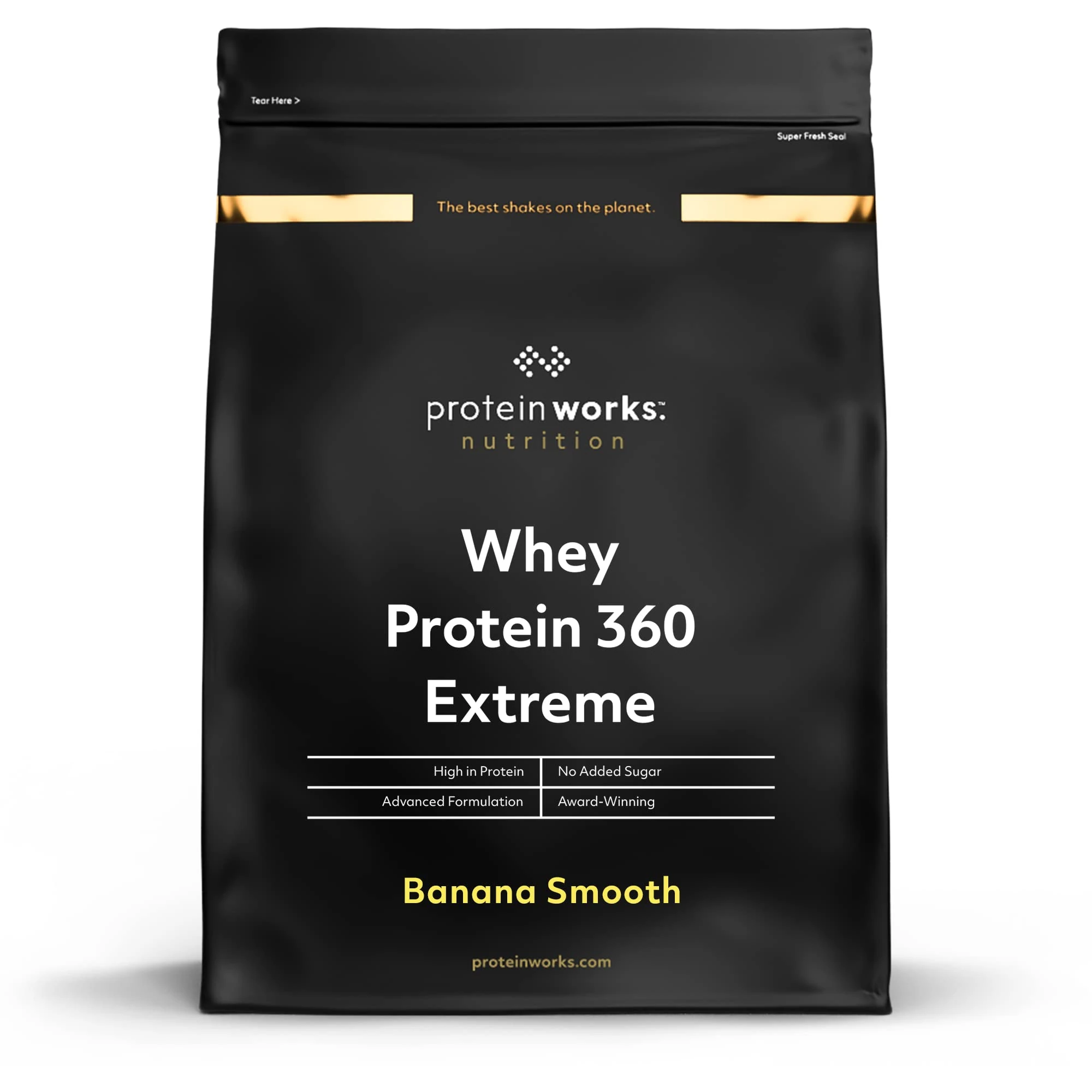 Protein Works - Whey Protein 360 | Premium Whey Protein Powder Blend | No Added Sugar Protein Shake | 40 Servings | Banana Milkshake | 1.2kg