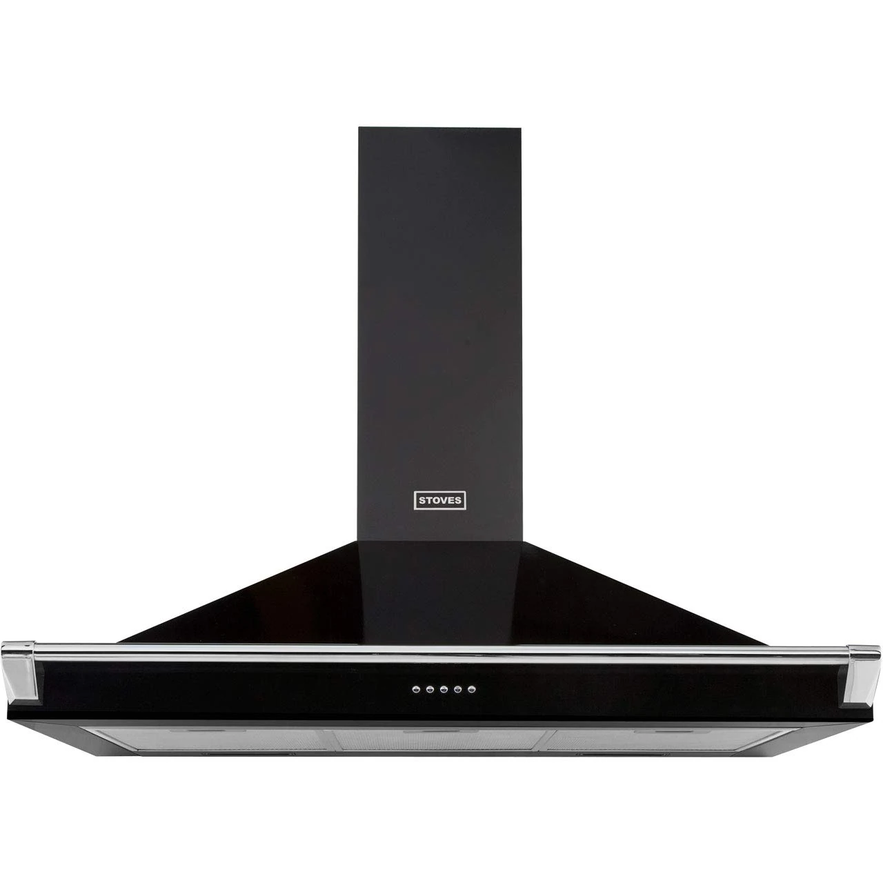 Stoves Richmond S1000 100cm Chimney Cooker Hood With Rail - Black