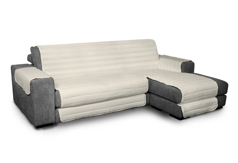 Italian Bed Linen Trendy Waterproof and Doubleface sofa cover, Cream 290cm, 100% microfiber
