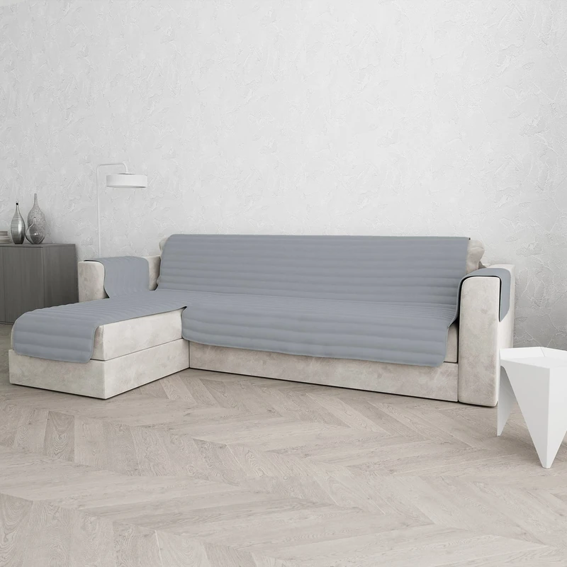 Italian Bed Linen Trendy Waterproof and Doubleface sofa cover, Grey 240cm, 100% microfiber