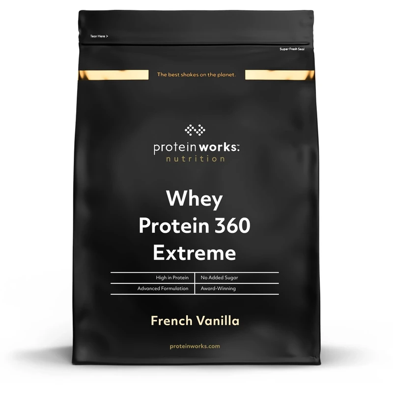 Protein Works | Whey Protein 360 - Platinum Innovation, Premium Whey Protein Blend, Electrolytes, Probiotics, Digestive Enzymes, 26 Vitamins & Minerals, French Vanilla, 34 Servings, 1.2lg