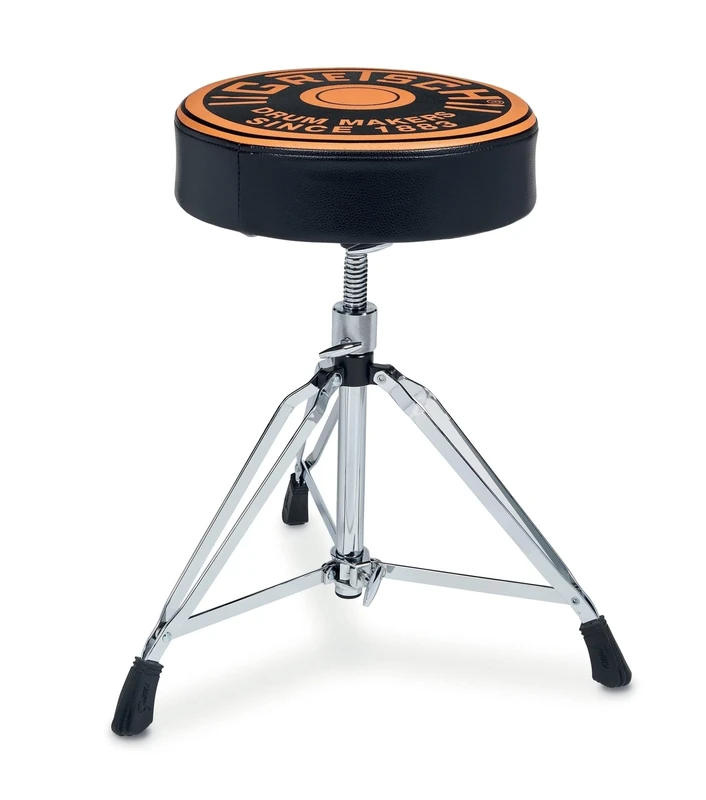Gretsch Drum Throne - Pro Throne Art Top - Double Braced - Spindle Adjustment - Round Seat with Logo - GR9608-2
