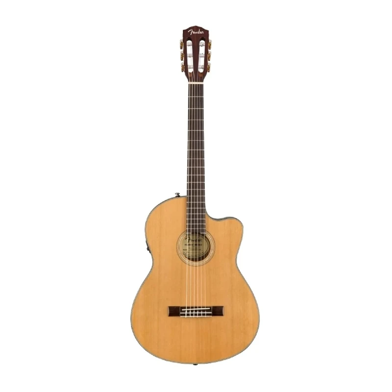 Fender CN-140SCE Nylon Acoustic Guitar, Walnut Fingerboard, Natural w/case, Comes with Free Virtual Lessons