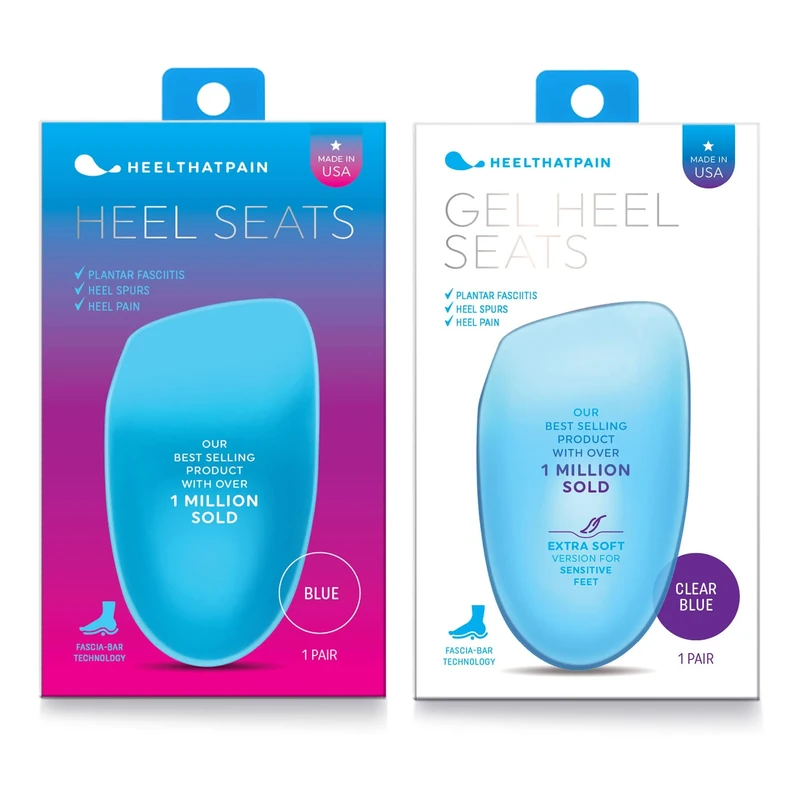 Heel That Pain Sensitive Feet Starter Kit - Gel and Original Heel Seats Foot Orthotic Inserts - Heel Cups Cushions Insoles for Plantar Fasciitis, Heel Spurs, and Heel Pain, X-Large (Men's 13-15) - Image 1