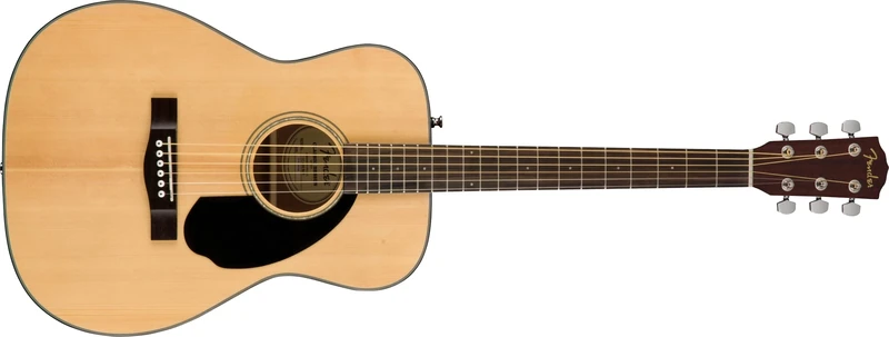 Fender CC-60S Concert Acoustic Guitar, Walnut Fingerboard, Natural, Comes with Free Virtual Lessons