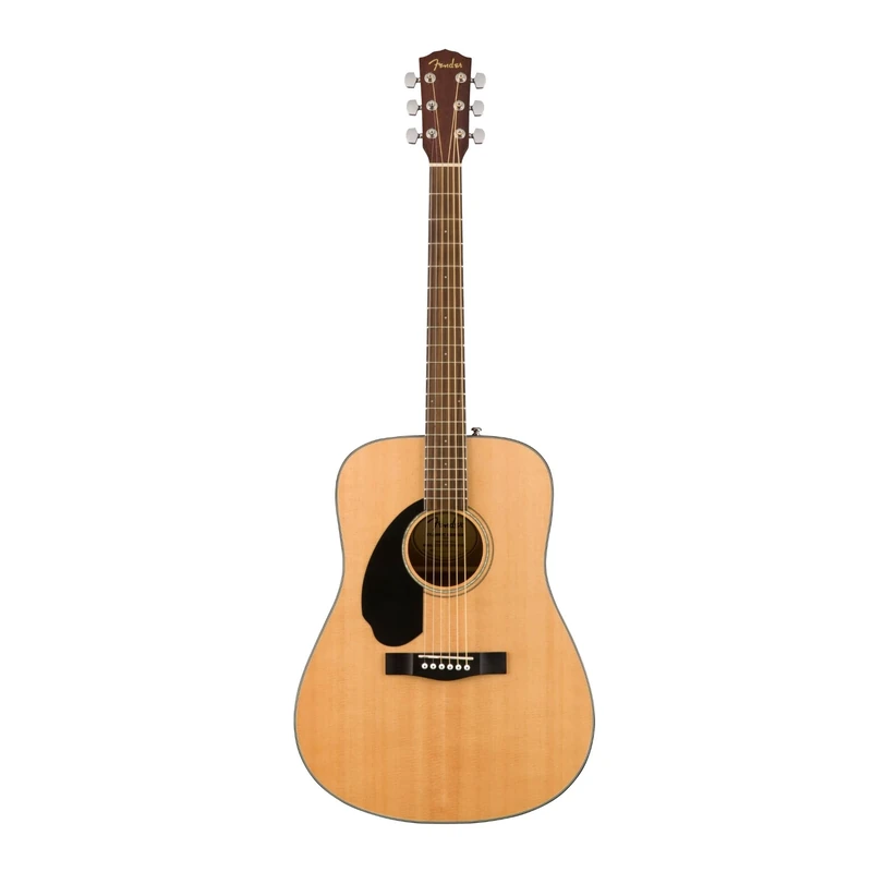 Fender CD-60S Dreadnought Acoustic Guitar, Left Handed, Walnut Fingerboard, Natural, Comes with Free Virtual Lessons