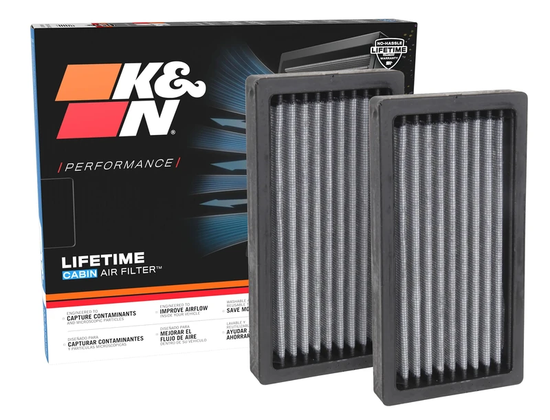K&N Cabin Air Filter Compatible with Jeep Liberty/Dodge Nitro 3.7 & 4.0 2008-2012 (Set of 2) (VF1016) White