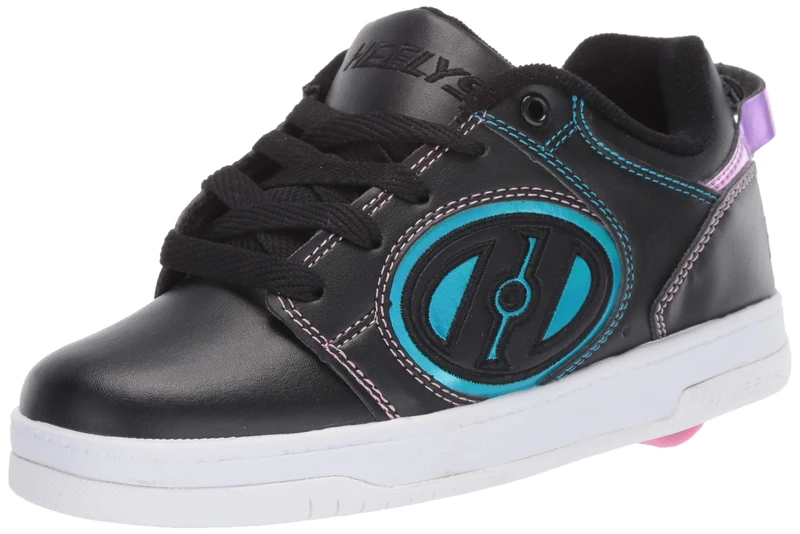 Heelys Girls' Voyager (HE100604) Trainers, Black (Black/Pink/Rainbow Foil), 12 UK (31 EU) - Image 1