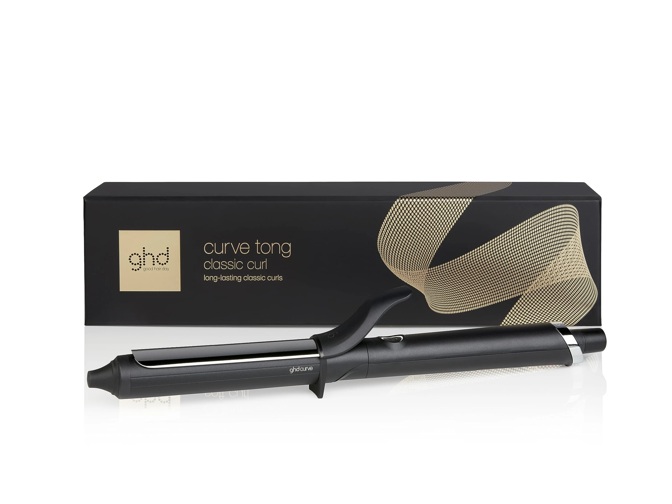 ghd Curve Classic Curl Tong - 26 mm Medium Barrel, Creates Classic Bouncy Curls or Loose Romantic Waves, Ultra-Zone Technology With Optimum Styling Temp 185ºC, Protective Cool Tip, Auto Sleep Mode