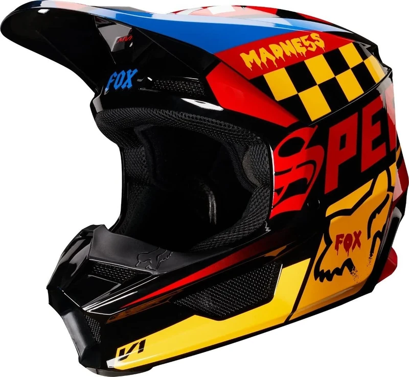 FOX Helmet Junior V-1 Czar Black/Yellow Ys - Image 1