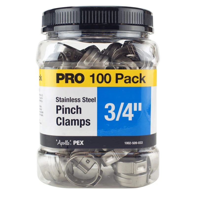 Apollo PXPC34100JR Pinch Clamp, Stainless Steel