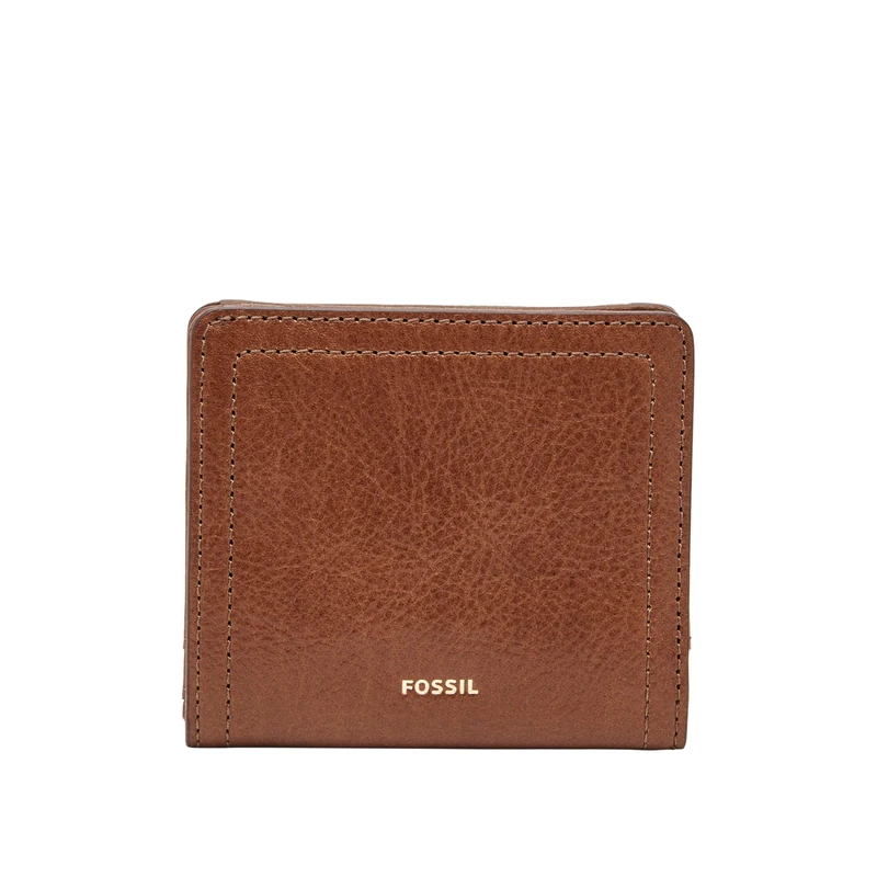 Fossil Women's Logan Leather RFID-Blocking Bifold Wallet for Women, Brown, One Size