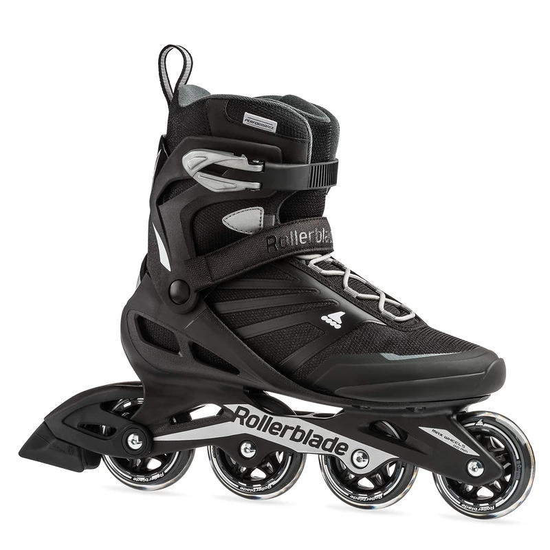 Rollerblade Zetrablade Men's Adult Fitness Inline Skate, Black and Silver, Performance Inline Skates, 10UK