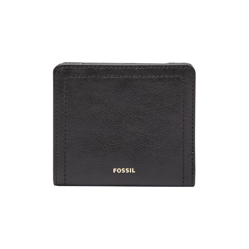 Fossil Women's Logan Leather RFID-Blocking Bifold Wallet for Women, Black, One Size