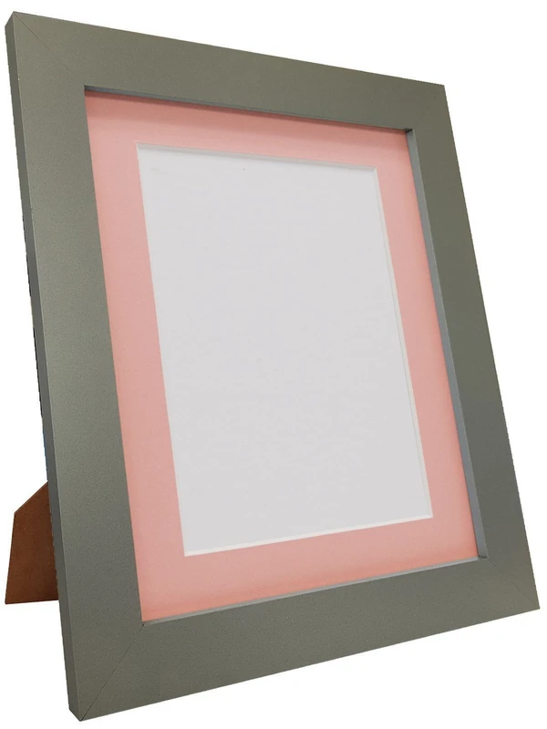 Metro Dark Grey Photo Picture Poster Frame with Pink Mount 30 x 24 Image Size 24 x 18 inch (Plastic Glass)