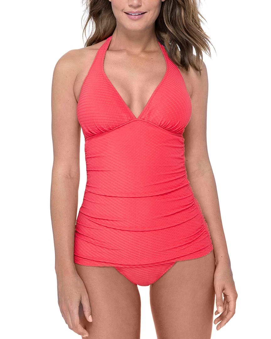 Profile by Gottex womens-Sweetheart Cup Sized Tankini Top Swimsuit Tankini Top - pink - 32DD
