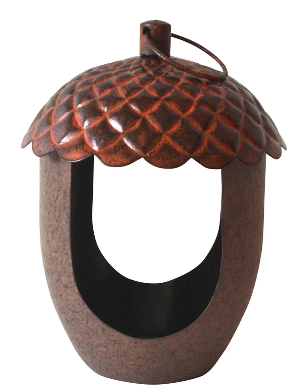Peckish 60052109 Acorn Shaped Metal Bird Feeder, Brown, 18.0 cm*14.0 cm*14.0 cm
