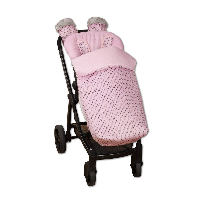 Babyline Arrow Unisex Chair Footmuff with Mitts Pink