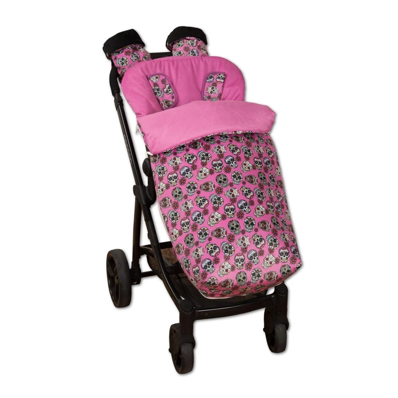 Babyline Lovely Skull Unisex Footmuff Fuchsia - 2000642
