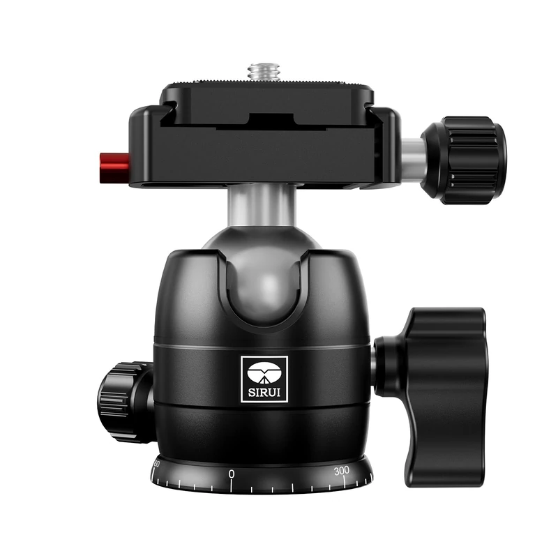 SIRUI DSLR Camera Tripod Ball Head, 10KG/22.05lbs Loading Capacity, 360°Panning Base, Aluminum Build Quality, Safety Lock, Universal Mounting Plate for Easy Attachment (B-00K Ball Head) - Image 1