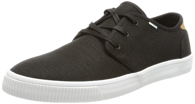 TOMS Men's Carlo Sneaker, Black White, 12 UK