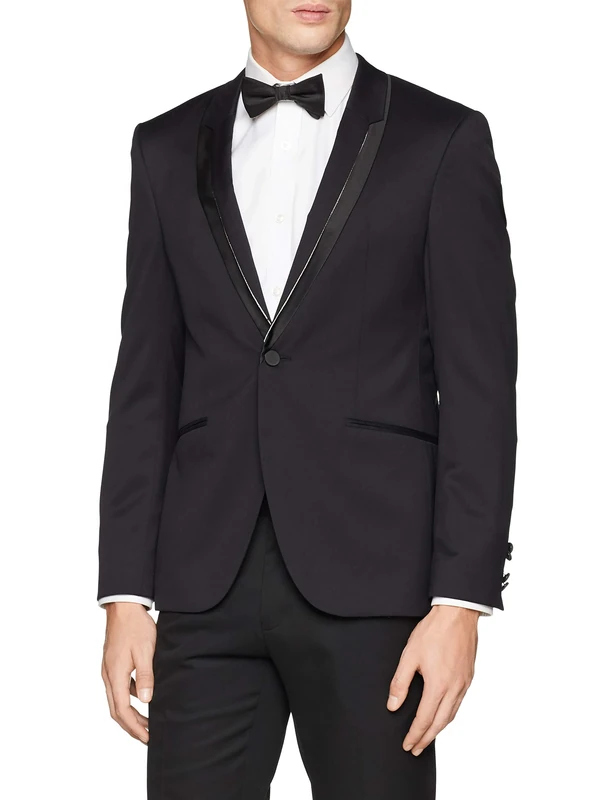 HUGO Men's Phil191e1 Jacket, Black (Black 001), Large (Manufacturer Size: 52)